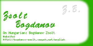 zsolt bogdanov business card